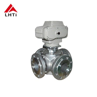टाइटेनियम इलेक्ट्रिक फोर वे बॉल वाल्व
